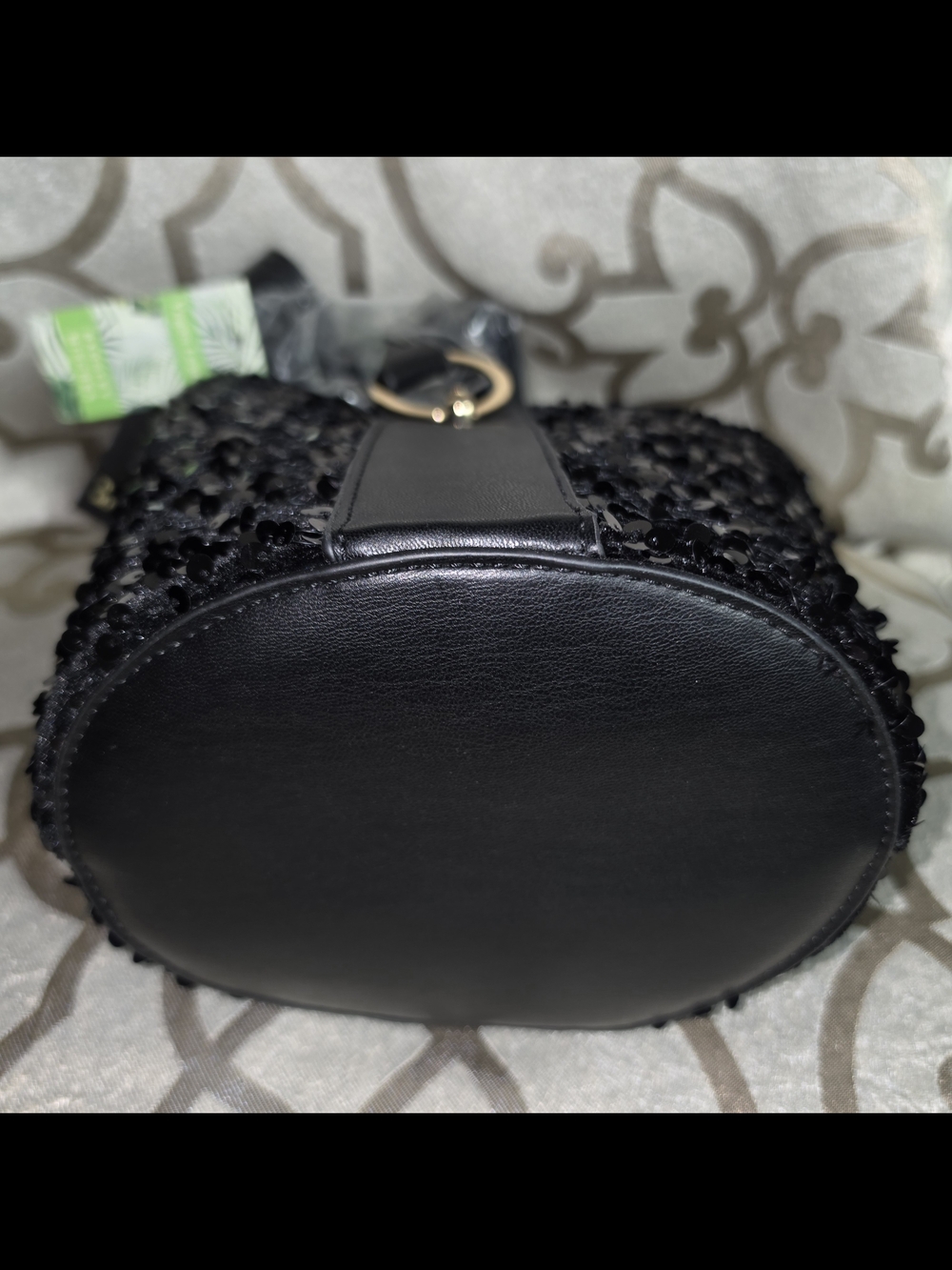 Badgley Mischka Black Sequin Evening Bag - Picture 6 of 10